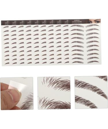 Beavorty 45 Sheets waterproof eyebrow stickers beauty tools false eyebrows dark brown Temporary Brow Tattoos - Buy Online on GoSupps.com
