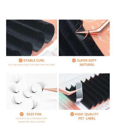Annafris Self-Fan Individual Eyelash Extensions - 0.07 C Curl 10mm | Easy Fan Lashes for 3D-5D Volume | Premium Quality Eyelashes - Buy Online on GoSupps.com