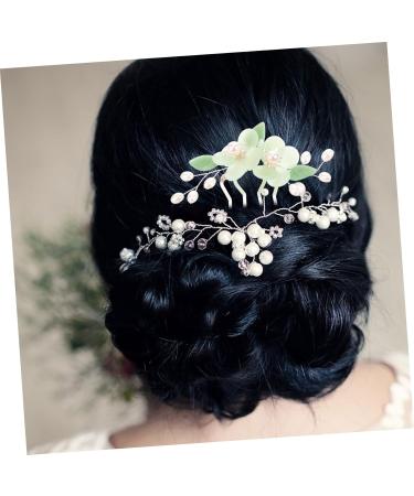 minkissy Antique Hair Clasp Bridesmaids Hair Headdress Bridal Side Hair Comb Hair Side Combs Alloy Hair Comb Hair Comb Clip U Shape Hair Fork Vintage Headband Glass Pin Small and Fresh Miss - Buy Online on GoSupps.com
