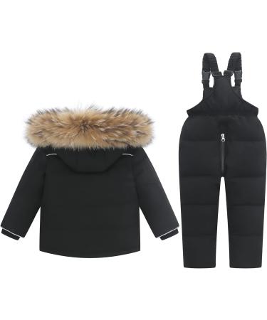 Kids 2-Piece Snowsuit Set | Winter Ski Suit with Hooded Jacket and Bib Pants | Toddler Ultralight Skisuit (18-24 Months) - Buy Online on GoSupps.com