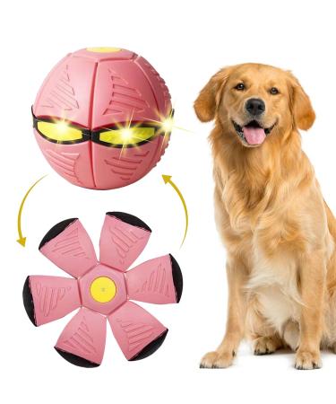 Pet toys frisbee ball flying ball for dogs flying saucer ball toys for dogs flying ball pet toy frisbee ball dog pet toys flying saucer ball dog pink-thirty lights - Buy Online on GoSupps.com