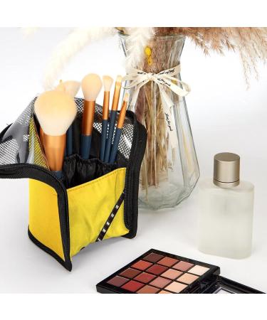 Travel Makeup Brush Holder with 12PCS Brushes - Stand-Up Organizer Bag for Women | Perfect for Guitar Lovers - Buy Online on GoSupps.com