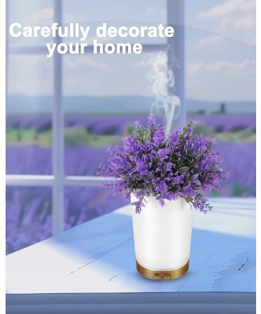 Essential Oil Diffuser - Lavender Aromatherapy Diffuser for Home & Office Super Quiet with Auto Shut-Off 150ml - White Potted Plant Design - Buy Online on GoSupps.com