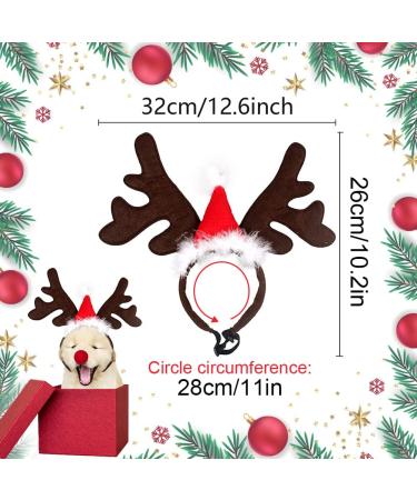 Christmas Pet Headband - Adjustable Reindeer Antlers & Moose Costume for Dogs & Cats | Perfect Holiday Gift Outfit - Buy Online on GoSupps.com