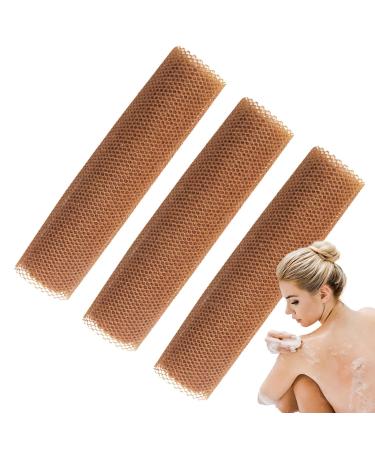 African Net Sponge | Nylon Mesh Skin Smoother Bath Towel Washcloth Elastic Bath Sponges Dead Skin Removal for Women & Men Daily Use Coffee