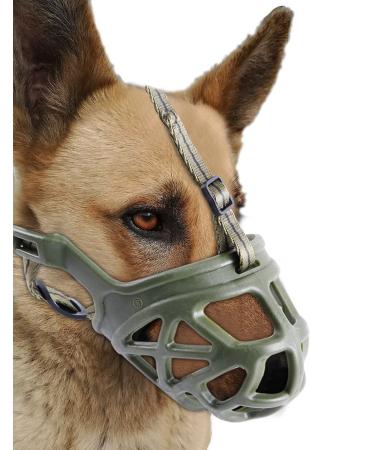 Dog muzzle breathable basket muzzle for small medium large and large dogs stops biting barking and chewing preferably for aggressive dogs X-Large green