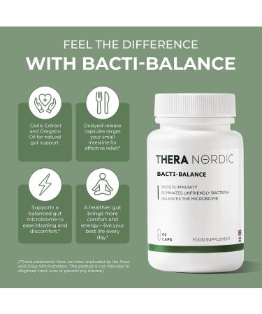 Bacti-Balance Gut Health Capsules for Bloating Gas Indigestion SIBO SIFO Candida Support Gluten-Free No Additives 60 Capsules - Buy Online on GoSupps.com