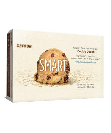 Detour Smart Gluten Free Oatmeal Bar, Cookie Dough, 11.7 Ounce, 9 Count Cookie Dough 9 Count (Pack of 1)
