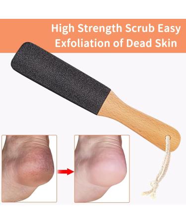 KIPTVO Pumice Stone for Feet Hard Skin Remover Foot Pedicure Sets for Feet Pedicure Sets for Feet Soak and Scrub with Wooden Handle Remove Hard Dead Skin Cracked Feet Removing Dead Skin Foot Care - Buy Online on GoSupps.com