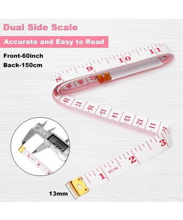 6 Pack Soft Body Tape Measure - Double Scale Small Fabric Sewing Tailor Cloth Waist Pink Measuring Tape for Body Measurements & Weight Loss - 150cm/60inch - Buy Online on GoSupps.com