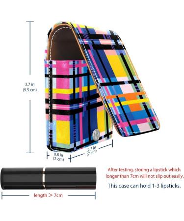 Travel Lipstick Organizer Case - Portable Makeup Bag with Mirror | Colorful Abstract Art Print D156y0atlt for International Shipping - Buy Online on GoSupps.com