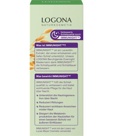  LOGONA Naturkosmetik LOGONA Naturkosmetik NOURISH Soothing Night Mask - 50ml - Face Mask with Immunight for Night - for Dry Skin - Buy Online on GoSupps.com