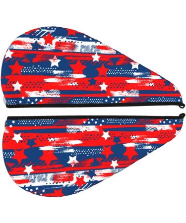 Quick Dry Microfiber Hair Towel - Super Absorbent Independence Day USA Hair Turban for Curly & Thick Hair | Perfect for Women Girls & Kids - Buy Online on GoSupps.com