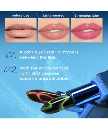  manhegari Color Changing Lipstick - 4X Thermal Reaction Lip Gloss | Lightweight Nourishing Moisturizer Long-Lasting for All Skin Tones - Buy Online on GoSupps.com