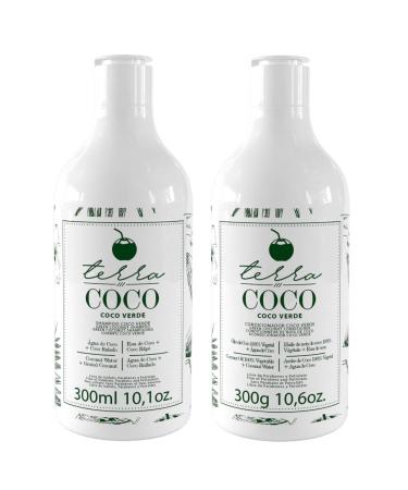 Terra Coco Verde Home Care | Vegan | Ideal for Extremely Dry and Worn Hair | Vitamin B  Sodium and Potassium | Removes Dead Cells | Promotes Hair Growth | Combats Weakness and Hair Loss | Set of 2