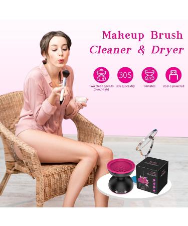 Mamgoak Electric Makeup Brush Cleaner & Dryer with Cleaning Solution - Portable & Automatic USB Cosmetic Tool for All Size Brushes - Buy Online on GoSupps.com