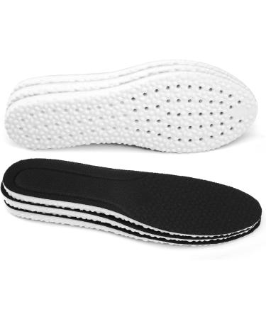 XINIFOOT Shock Absorption Insoles - 3 Pairs of Flexible PU Inserts for Men (US 8-11) | Relieve Foot Pain & Maximum Comfort in Black - Buy Online on GoSupps.com