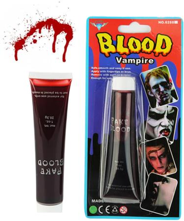 Vampire Blood - Realistic Fake Blood Makeup | Washable Blood Gel for Face and Body Realistic Vampire Blood for Fancy Dress Halloween Blood Theatre Blood to Paint for Play - Buy Online on GoSupps.com