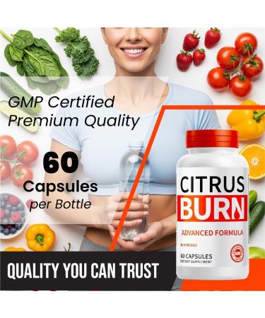 (5 Pack) Citrus Burn Capsules Official CitrusBurn Supplement Pills with All Natural Ingredients Advanced CitrusBurn Formula for Active Lifestyle & Overall Health Support (300 Capsules) - Buy Online on GoSupps.com