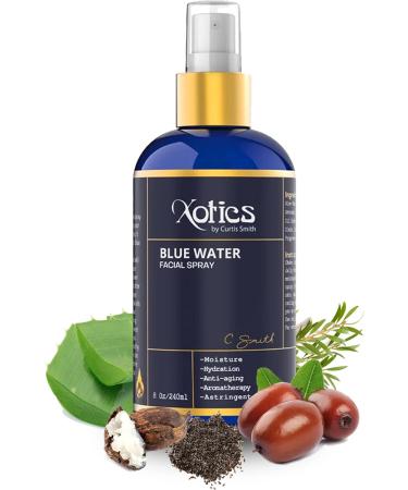 Xotics Blue Water Facial Spray - 8oz Hydrating Mist with Aloe Vera | Refreshing Toner for All Skin Types - Ideal for Men & Women Aftershave & Daily Moisturizing - Buy Online on GoSupps.com