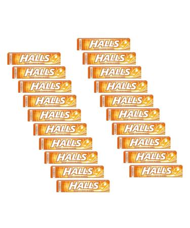 Halls | Bonbons rafra chissants sans sucre | Halls Miel et Citron | Bonbons Saveur Miel et Citron - 20 Pi ces (640 Gr)