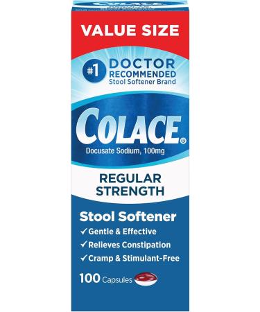 Fibercon Fiber Therapy Coated Caplets Safe Simple & Comfortable Insoluble Fiber & Colace Regular Strength Stool Softener 100 mg Capsules 100 Count Docusate Sodium Stimulant-Free 140 Count (Pack of 1) Caplets + Softener - Buy Online on GoSupps.com