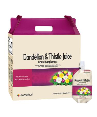 Chunho Food Dandelion & Thistle Juice Liquid Supplement. Helps Improve Liver Health Enhance Immunity. No Preservatives and Artificial Additives.