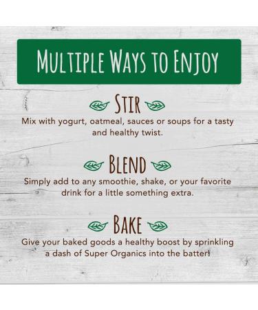 Super Organics Cold Milled Ground Flaxseed - 8 oz | Omega 3, 6 & 9, Organic, Vegan, Non-GMO - Buy Online on GoSupps.com