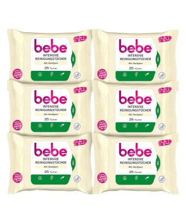 BEBE intensive cleaning towels (6 x 25 towels) vegan* with natural jojoba oil make -up towels from fibers 100% vegetable origin for all skin types - Buy Online on GoSupps.com