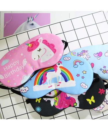 Set of 5 Cute Unicorn Sleeping Eye Mask Comfortable Lightweight Eyeshade Eyepatch Eye Cover for Party Travel Napping - Buy Online on GoSupps.com