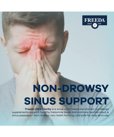 Freeda Natural Allergy Relief - Quercetin Bromelain & Nettle Leaf - Vegan & Kosher - Antihistamine Decongestant - Sinusitis Treatment - Adults - Buy Online on GoSupps.com