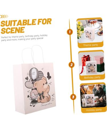Amosfun 5pcs Small Gift Bag Gift Tote Bags Medium Gift Bags Packing Bags for Florist Wrapping Bags for Presents Gift Packing Pouch Gift Bags with Handles Paper Bouquet Bag Shopping Dark - Buy Online on GoSupps.com