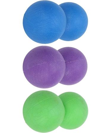 Verdant Touch Peanut Massage Ball - Silicone Yoga Training Tool for Muscle Relaxation | Fitness Equipment in Purple Green & Blue - Buy Online on GoSupps.com