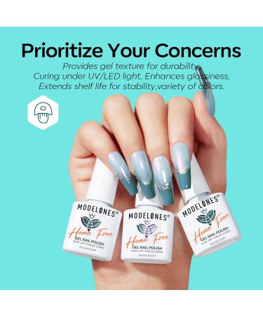 Modelones Hema Free Green Gel Nail Polish Set 6 Colors Holographic 9D Cat Eye Glitter Gel Polish White Green Nail Polish with Magnet Soak Off Led Nail Gel Polish Kit Manicure Nail Art DIY Gifts Forest Faetie Green Silver - Buy Online on GoSupps.com