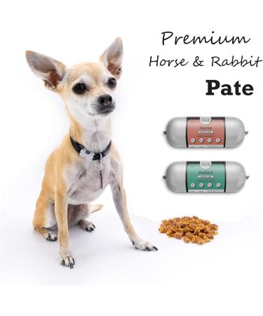 Drool Pet Products Dog Food Pate Twin pack | 2 x 400g Premium Pate | Dog Pate Tube 1 x Horse Pate 1 x Rabbit Pate - Buy Online on GoSupps.com