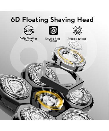 Buy Kibiy 6 Blades Head Shaver Replacement Heads | Bald Shaver Replacement Head | International Shipping Available - Buy Online on GoSupps.com