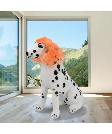 Funny Dog & Cat Role Play Wig - Halloween & Christmas Costume for Small Medium & Large Pets (Orange) - Buy Online on GoSupps.com