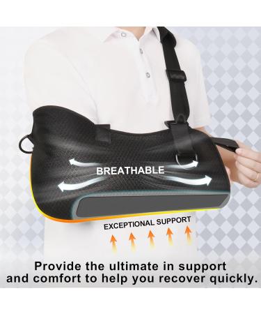 Arm Sling Shoulder Immobilizer with Waist Strap - Breathable Support for Shoulder Surgery & Injuries | Universal Fit for Men & Women - Buy Online on GoSupps.com