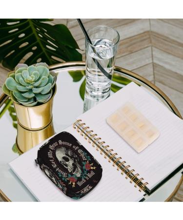 Buy Rock 'n' Roll Skull Roses Pill Case | Weekly Medicine Organizer & Travel Bag | Seven-Day Vitamin & Supplement Holder - Buy Online on GoSupps.com