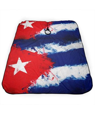 VERTEX&KAIBIN Cuban Art Barber Cape - Elastic Neck Barber Shawl for Salon | International Shipping Available - Buy Online on GoSupps.com