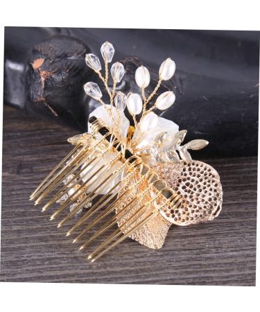 Didiseaon 1pc Bridal Comb Hair Combs for Women Headwear for Women Crystal Hair Comb Gold Hair Comb Bridal Hair Comb Wedding Hair Comb Crystal Headpiece Tiara Bride Leaf Accessories - Buy Online on GoSupps.com