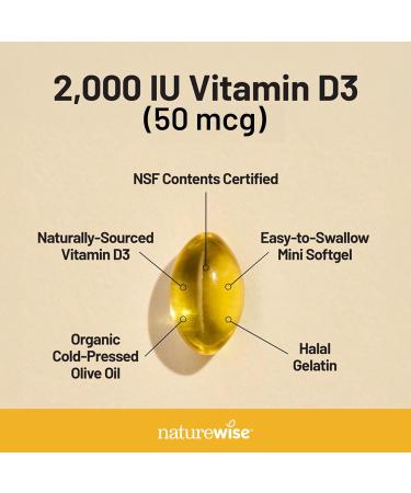 NatureWise 1 Vitamin B12 1000 mcg - Gluten-Free Non-GMO - 60 Softgels 60-Day Supply + (Pack of 2) Vitamin D3 2000iu + Organic Olive Oil 30 Mini Softgels 30-Day Supply  - Buy Online on GoSupps.com