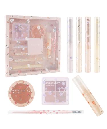 Makeup Kit for Women Full Kit Multipurpose Makeup Sets Gifts include Lip Gloss Blush Eyebrow Pencil Eyeshadow Palette Concealer 1#