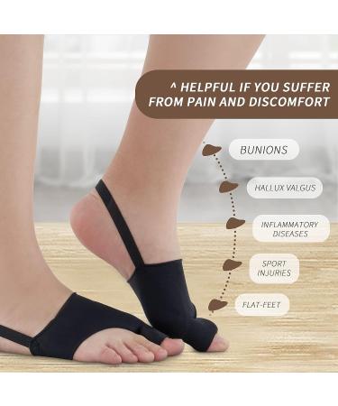 Bunion Corrector 2 Pcs, Non-Surgical Toe Corrector for Day/Night Relief - Comfortable & Breathable - Hallux Valgus Pain Support - Non-Slip Big Toe Straightener - Black - Buy Online on GoSupps.com