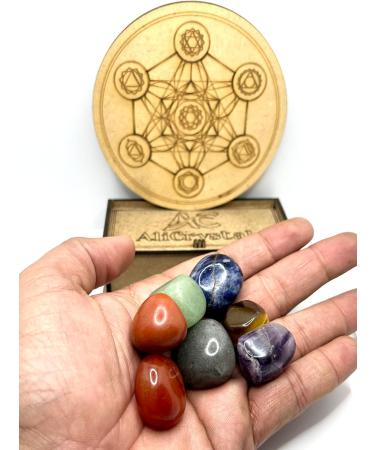 7 PCs Natural Chakra Gemstones Kit - Amethyst Sodalite Tiger Eye & More | Aashita Creations Healing Crystals for Energy & Balance - Buy Online on GoSupps.com