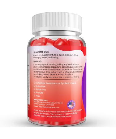Organic Apple Cider Vinegar Gummies - Detox & Keto Friendly - Advanced Formula with Pomegranate & Beet Juice - 60 Count - Buy Online on GoSupps.com