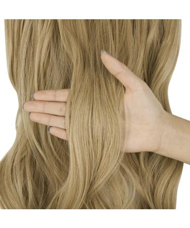 OMGREAT Wavy Curly Halo Hair Extension - Long Synthetic Hair Piece - Light Ash Blonde & Bleach Blonde - 18 Inch - 4.2oz - Transparent Wire Headband - No Clip - Buy Online on GoSupps.com