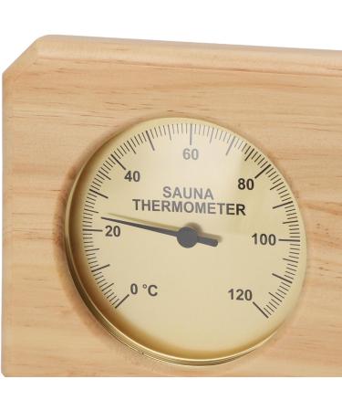 Mini Moisturizer & Thermometer - Double Display Wood Hygrometer for Home Office Baby Room & Sauna - Buy Online on GoSupps.com