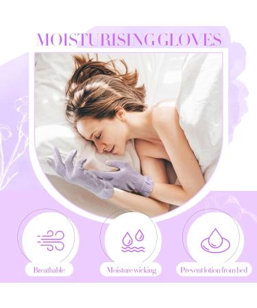 Migliore Wear 2 Pairs Cotton Eczema Gloves for Adults | Touchscreen & Moisturizing for Dry Hands | SPA Hand Care | Taro Purple-S/M - Buy Online on GoSupps.com