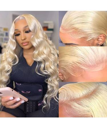 Alielaine Blonde Lace Front Wig Human Hair 13x6 Body Wave Lace Front Wigs Human Hair Lace Frontal Human Hair Wigs for Women (18 inch) 18 Inch (Pack of 1) 13x6 Blonde Body Wave Lace Front Wig